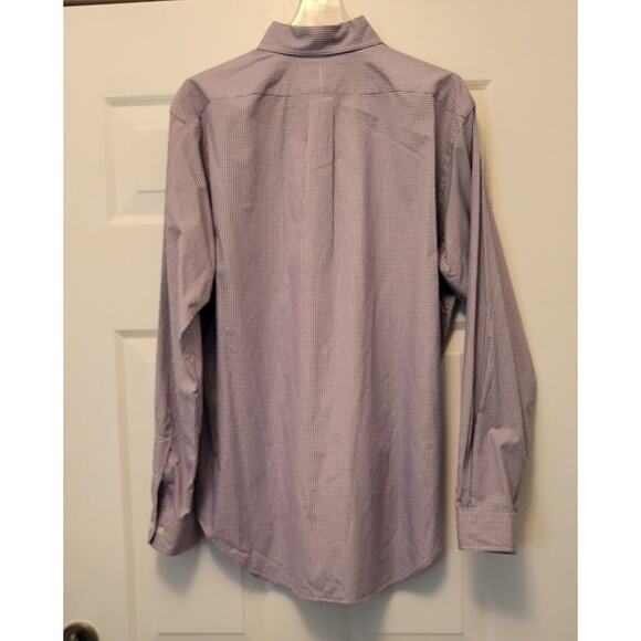 Ralph Lauren Men’s Classic Fit Purple Gingham Long Sleeve Shirt Size 16 34/35 - Picture 2 of 12